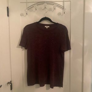 Aritzia - Wilfred - Knit T-Shirt - Burgundy - Size XS